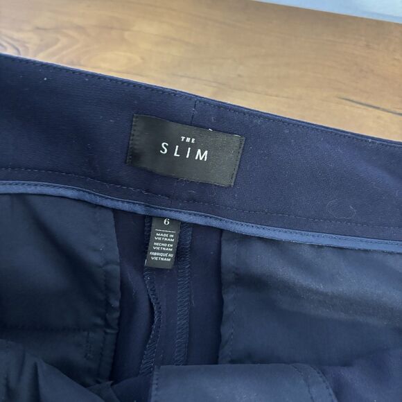 White House Black Market The Slim Women Dress Pants Size 6 Navy Blue - Picture 4 of 7